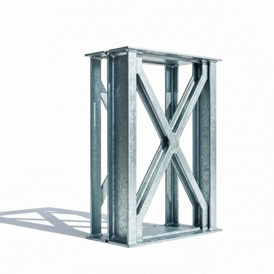 Industrial air conditioning support made of galvanized steel