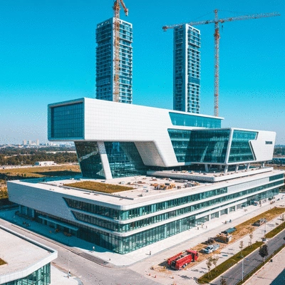 Industrial worker installing Bigfoot Supportage system for heavy cable trays