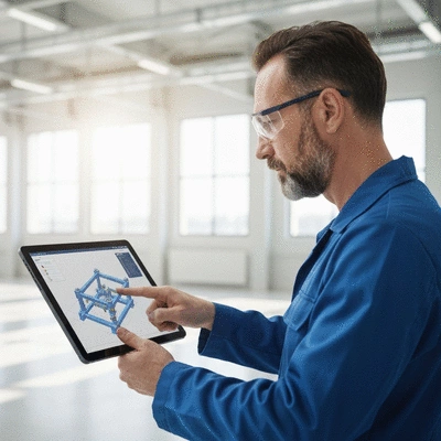 Expert industriel donnant des conseils