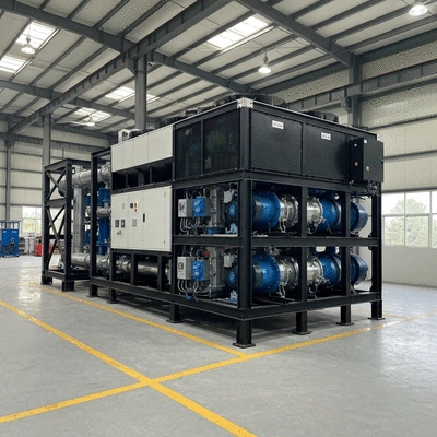 Système de climatisation industrielle avec supportage robuste